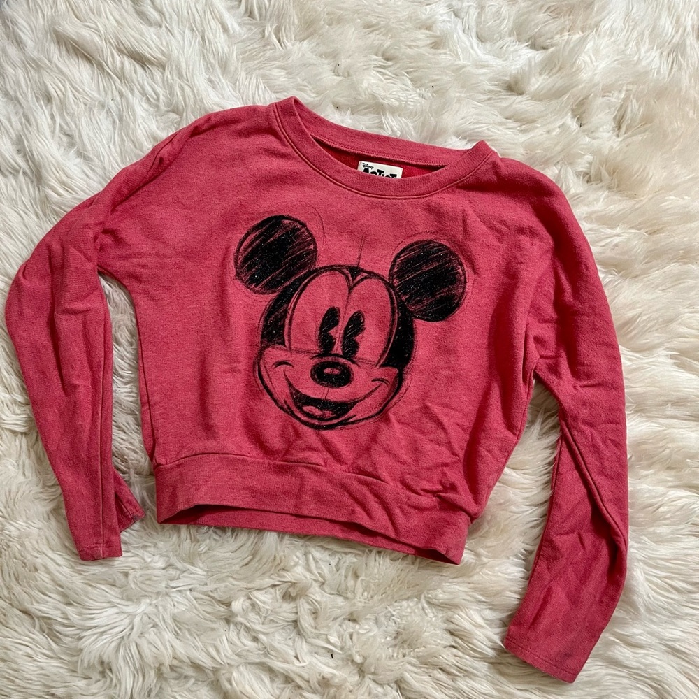 Disney Artist Collection Red Mickey sweatshirt, size girls L
